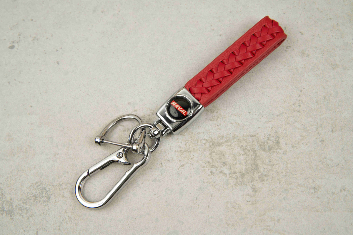 Брелок Haval  плетений ремінець червоний