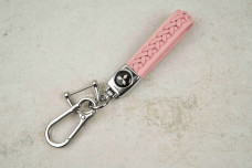 Брелок Mitsubishi плетений ремінець рожевий