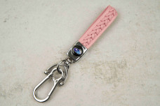 Брелок Subaru плетений ремінець рожевий