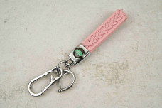 Брелок Land Rover плетений ремінець рожевий