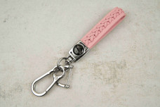 Брелок Jaguar плетений ремінець рожевий
