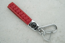 Брелок Jaguar плетений ремінець червоний