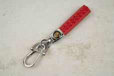 Брелок Porsche плетений ремінець червоний