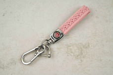 Брелок Fiat плетений ремінець рожевий