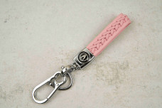 Брелок Acura плетений ремінець рожевий