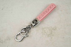 Брелок JAC плетений ремінець рожевий