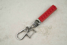Брелок JAC плетений ремінець червоний