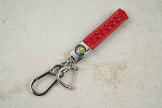 Брелок Alfa Romeo плетений ремінець червоний