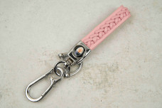 Брелок Maserati плетений ремінець рожевий