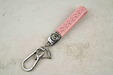 Брелок Mazda плетений ремінець рожевий