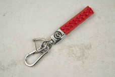 Брелок Mazda плетений ремінець червоний