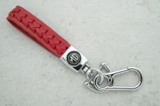 Брелок MG плетений ремінець червоний