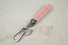 Брелок Citroen плетений ремінець рожевий