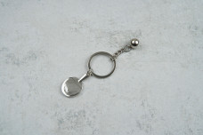 Брелок Ракетка і м'ячик піг-понг металевий