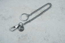 Брелок Ланцюжок + карабін футбольний м'яч метал 25см