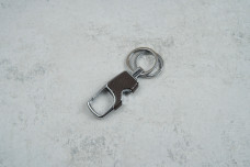 Брелок Карабін-відкривачка два кільця металевий коричневий