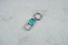 Брелок-карабін з кільцем зелений