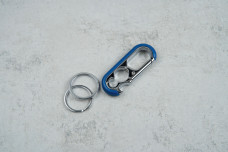 Брелок відкричвачка H8477L з кільцем синій металевий