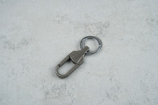 Брелок з карабіном QIANGAEM  2 кільця металевий матовий темний 