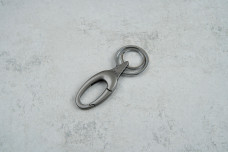 Брелок з карабіном 2 кільця металевий