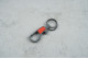 Брелок карабін-відкривачка 2 кільця червоний