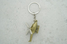 Брелок Вертоліт металевий латунь