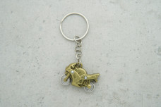 Брелок Мотоцикл металевий латунь