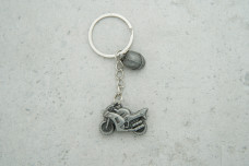 Брелок Мотоцикл з шоломом, металевий