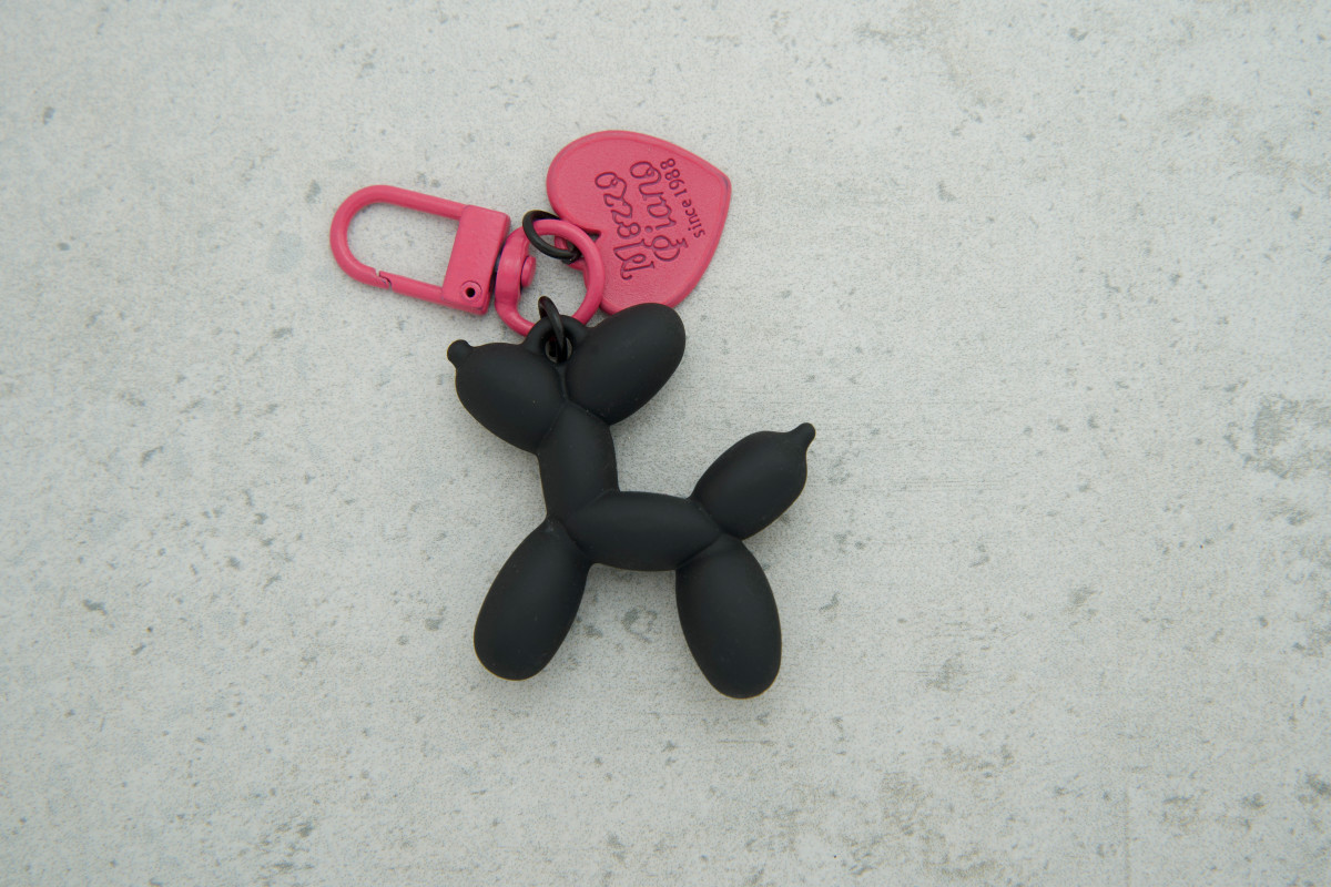 Брелок Balloon Dog чорний з карабіном