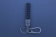 Брелок Mazda плетений ремінець