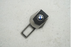Заглушка ременя безпеки BMW графітовий метал + шкіра