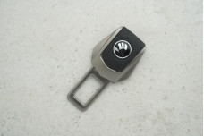 Заглушка ременя безпеки Skoda графітовий метал + шкіра