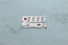 Подовжувач Electro House 4гнізда, 3м, з / з, з кн.,білий