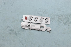 Подовжувач Electro House 4гнізда, 5м, з / з, з кн.,білий