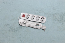 Подовжувач Electro House 4гнізда, 2м, з / з, з кн.,білий