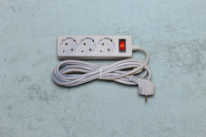 Фільтр Мережевий Electro House, 3гнізда, 3м, сірий