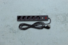 Фільтр Мережевий Electro House, 5гнізд + 2USB, 3м,зах.шторки,чорний