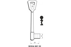 Заготовка ключа HOBES 7 55 (BODA)