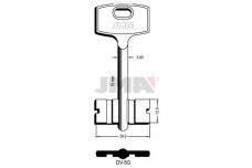 Заготовка ключа JMA ДВЕРНЯК ДВ 5