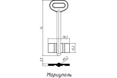 Заготовка ключа МАРИУПОЛЬ силумін