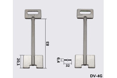 Заготовка ключа Canas СЕЙФ ДВ 4 / DV 4G / 5DVN7