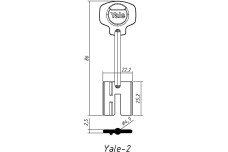 Заготовка ключа Canas СЕЙФ ЯЛЕ 2