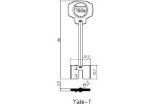 Заготовка ключаv СЕЙФ ЯЛЕ 1