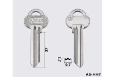 Заготовка ключа AS HH7 (ASSA)