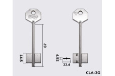 Заготовка ключа КЛАС №1 / CLA3G(J)