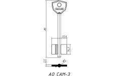 Заготовка ключа АОСАМ №3 / SAM 2G(J) / SAC 2(C)