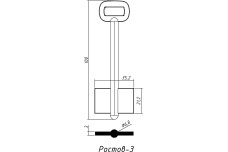 Заготовка ключа РОСТОВ №3