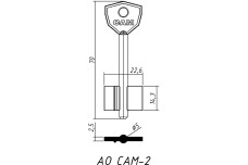Заготовка ключа АОСАМ №2 / SAM1G(J) / SAC 1(C)