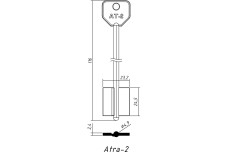 Заготовка ключа AT 2 (АТРА 2)