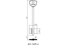 Заготовка ключа АОCАМ №4 (5ACM3( S)
